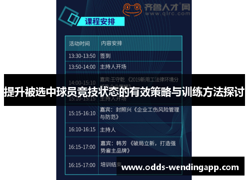 提升被选中球员竞技状态的有效策略与训练方法探讨